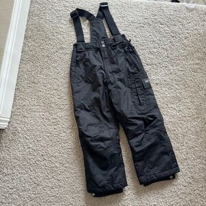 32 degrees Bib Ski Snow Pants Overalls Adjustable Strap Black Youth XS 5/6